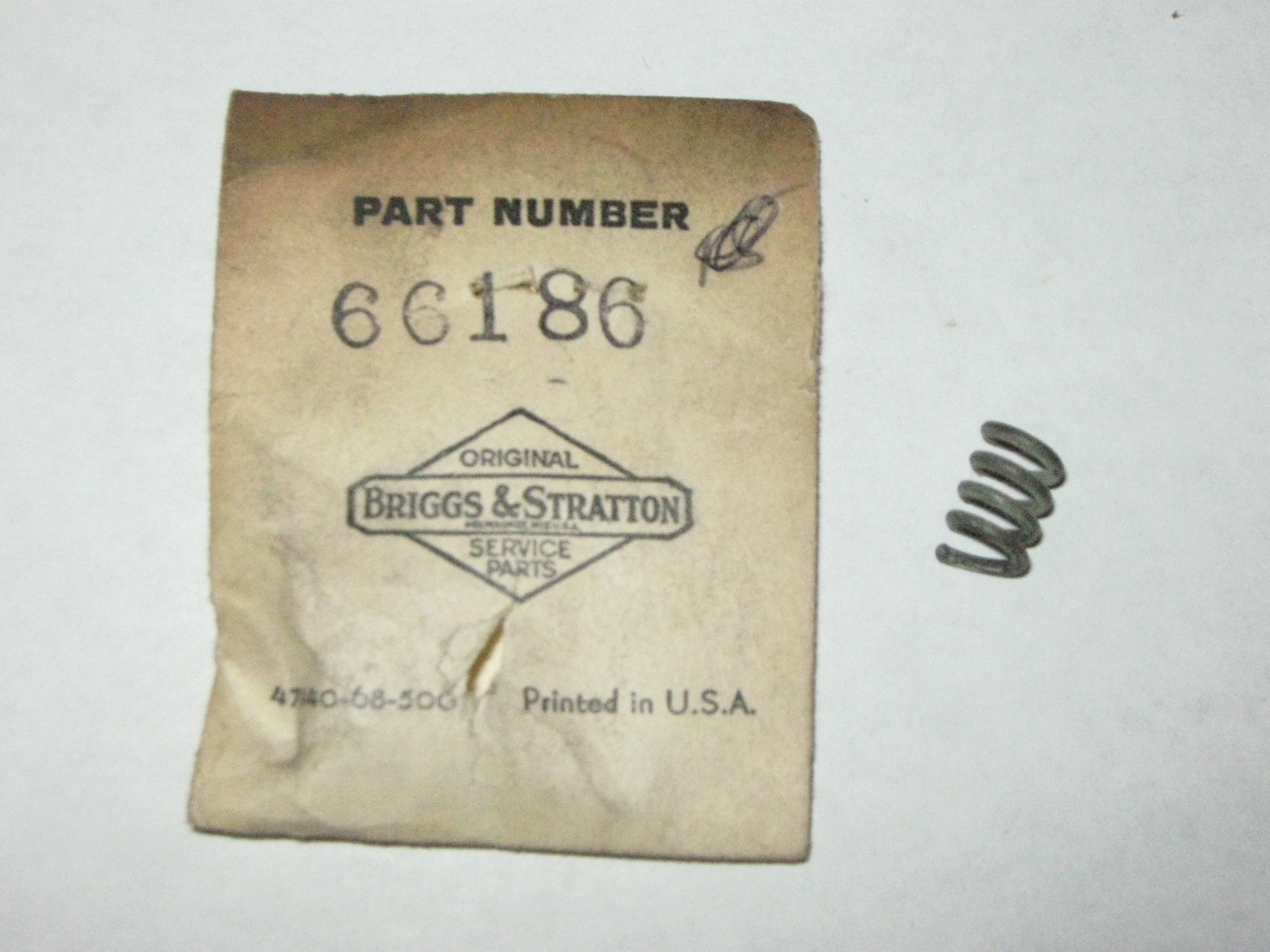 Briggs Engine Carburetor Throttle Adjust Spring Model FH 66186