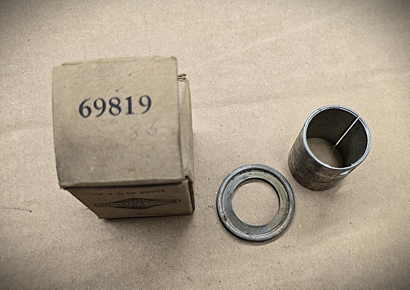 69819 Briggs NEW Magplate Bushing and Oil Retainer Model Y or H