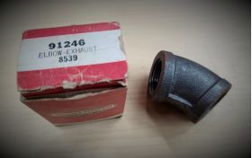 91246 Briggs Exhaust Elbow 45 degree