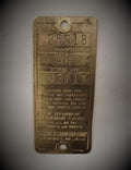Antique Briggs Serial Tag AH 43717