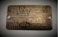 Antique Briggs Model FH Serial Tag 68552
