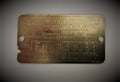 Antique Briggs Model FH Serial Tag 86028