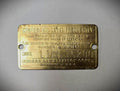 Antique Briggs Model L1 Serial Tag 15200